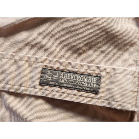 VTG ABERCROMBIE & FITCH Men's Tan Fine Wale Corduroy Safari Shirt Size Medium - Picture 11 of 11